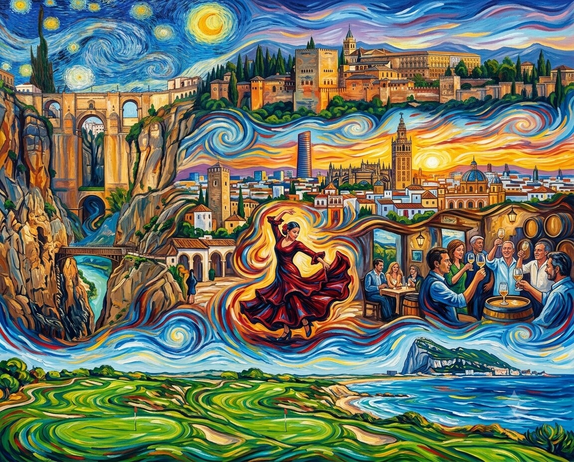 Andalusien im Stil von Van Gogh